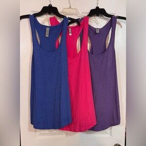 Cotton Heritage Racerback Tank Tops Women's 2XL (XXL) Pink Purple Blue